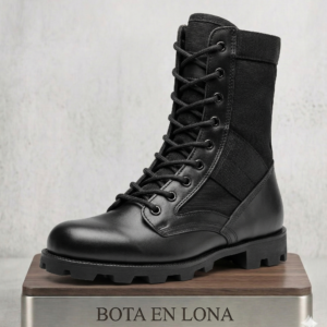 bota en lona y cuero resistencia y flexibilidad